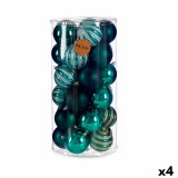 St med julekugler Bl PVC 8 x 9 x 8 cm (4 enheder) #1