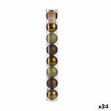St med julekugler Grn Plastik  7 cm (24 enheder) #1