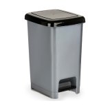 Papirkurv med pedal Sort Gr Plastik 25 L (37 x 47 x 26,9 cm) (8 enheder) #5