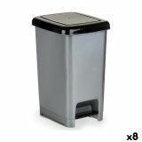Papirkurv med pedal Sort Gr Plastik 25 L (37 x 47 x 26,9 cm) (8 enheder) #1