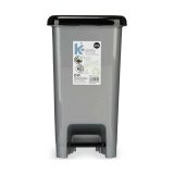 Papirkurv med pedal Sort Gr Plastik 25 L (37 x 47 x 26,9 cm) (8 enheder) #9