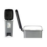 Papirkurv med pedal Sort Gr Plastik 25 L (37 x 47 x 26,9 cm) (8 enheder) #13