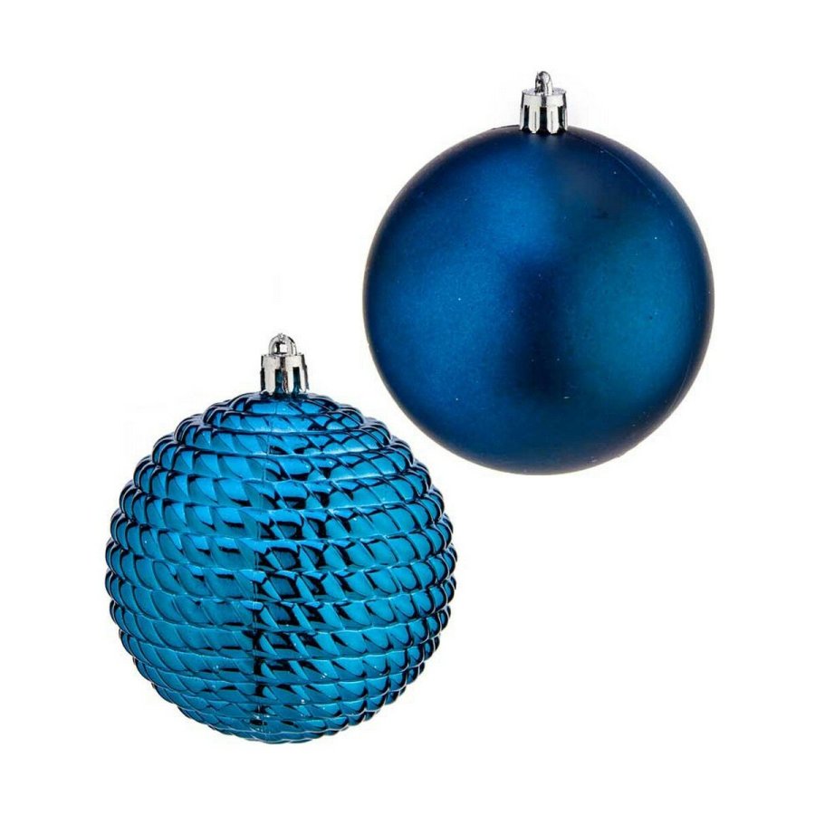 St med julekugler Krist+ 00927 Bl Plastik  8 cm (6 enheder) #5