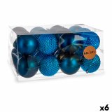 St med julekugler Krist+ 00927 Bl Plastik  8 cm (6 enheder) #1