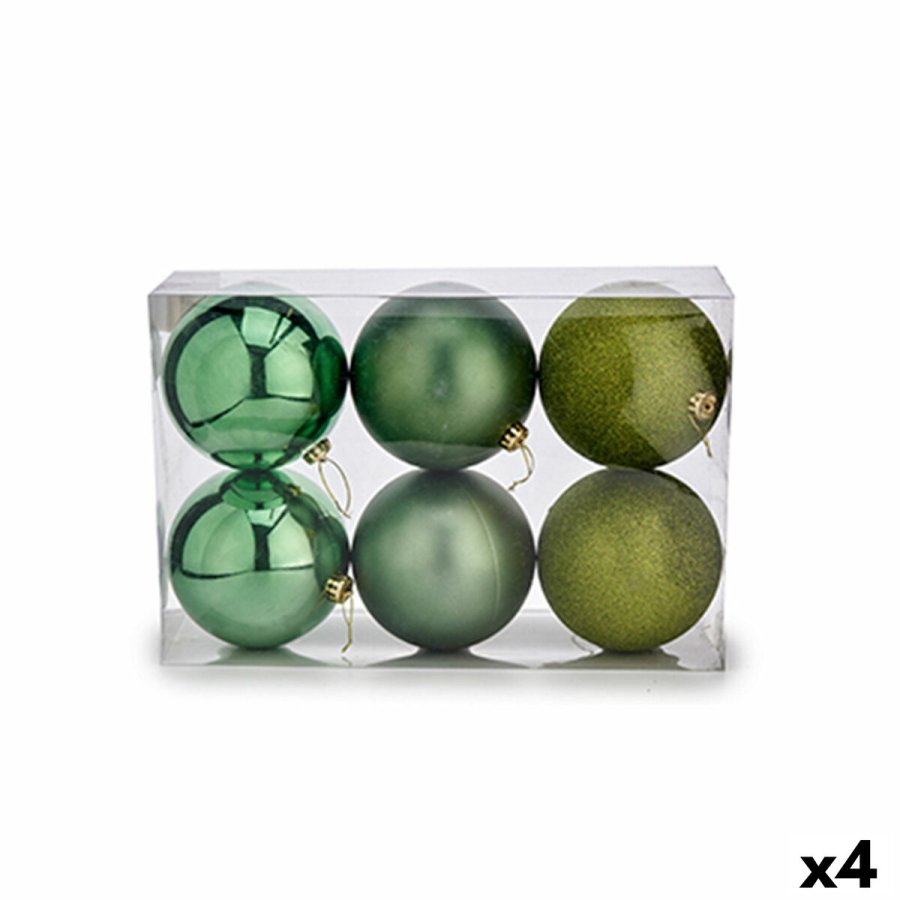 St med julekugler Krist+ 00743 Grn (4 enheder) #1