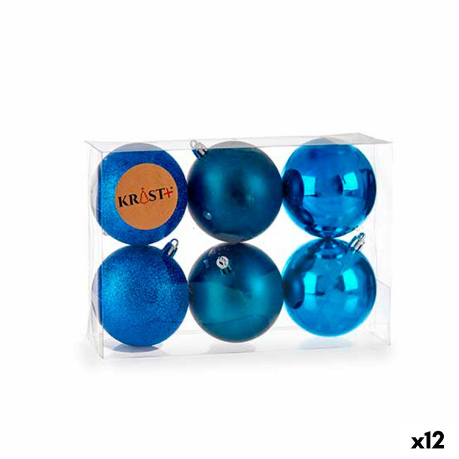 St med julekugler Krist+ 00771 Bl Plastik (12 enheder) #1