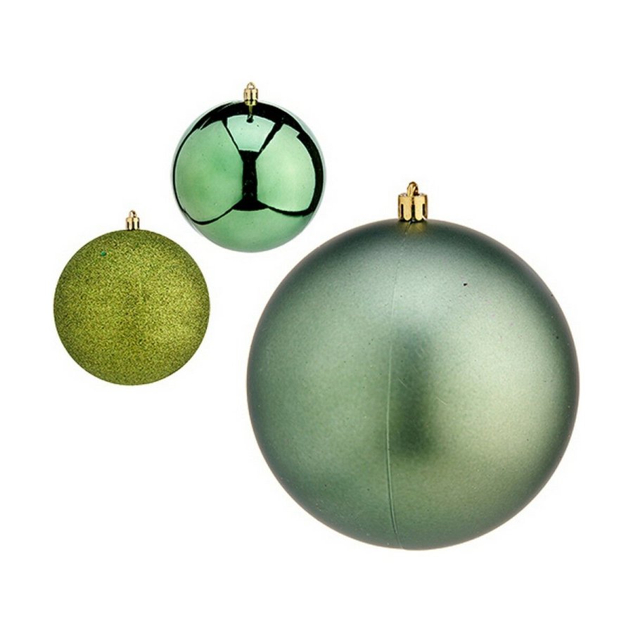 St med julekugler Krist+ 00804 Grn Plastik  12 cm 6 Dele (6 enheder) #9