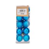 St med julekugler Krist+ K1912474-2 Bl Plastik  3 cm (12 enheder) #5
