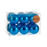 St med julekugler Krist+ K1912476-1 Bl Plastik  7 cm (12 enheder) #5
