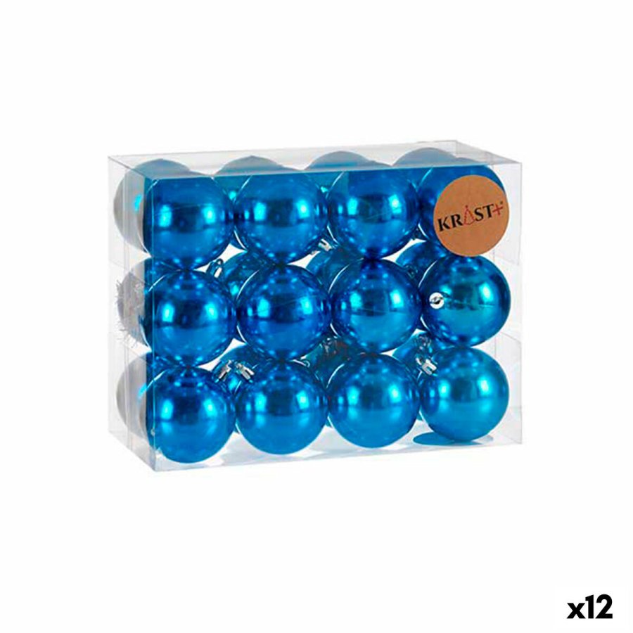 St med julekugler Krist+ K1912477-1 Bl Plastik (12 enheder) #1