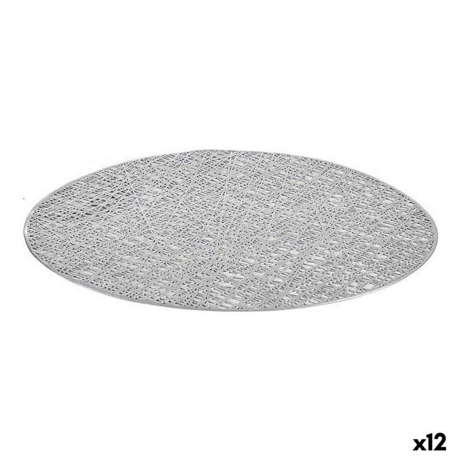 Dkkeserviet Kinvara AR2103272 Slvfarvet Plastik  38 cm (12 enheder) #1