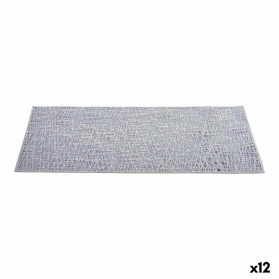 Dkkeserviet Kinvara AR2103275 Slvfarvet Plastik 45 x 0,01 x 30 cm (12 enheder) #1