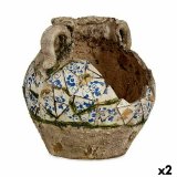 Dekorativ havefigur Ibergarden ZD19022 ZD19022 Polyesterharpisk Vase 28,5 x 28 x 28,5 cm (2 enheder) #1