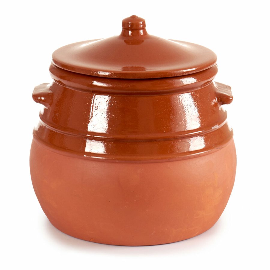 Gryde med lg Bagt ler 3,5 L 23 x 22 x 23 cm (4 enheder) #4