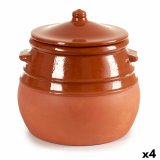 Gryde med lg Bagt ler 3,5 L 23 x 22 x 23 cm (4 enheder) #1