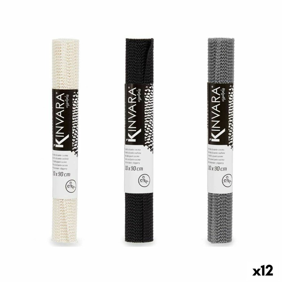 Anti-Skrid Kinvara SJ-A101-1 Hvid Sort Gr Gummi 30 x 90 cm #1