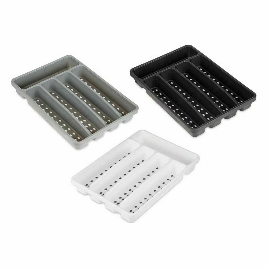 Bestikholder Kinvara CN19128-1 Hvid Sort polypropylen 22,5 x 4,5 x 32 cm (24 enheder) #4