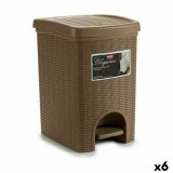 Papirkurv med pedal Stefanplast Elegance Brun Plastik 20 L (6 enheder) #1