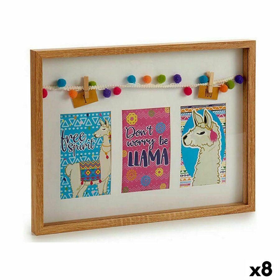Vg billedramme Kvaster Lama Multifarvet Tr 30 x 3 x 41 cm (8 enheder) #1