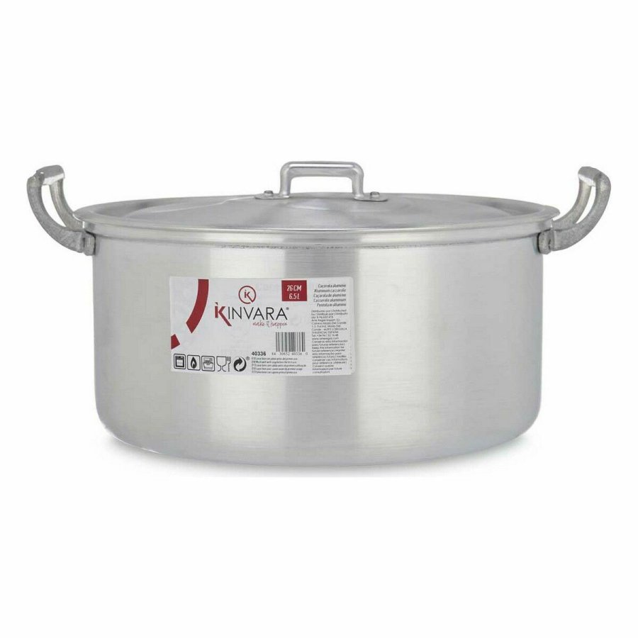 Gryde Med Lg Kinvara 100008 Slvfarvet 6,5 L 35 x 16 x 28 cm (6 enheder) #7