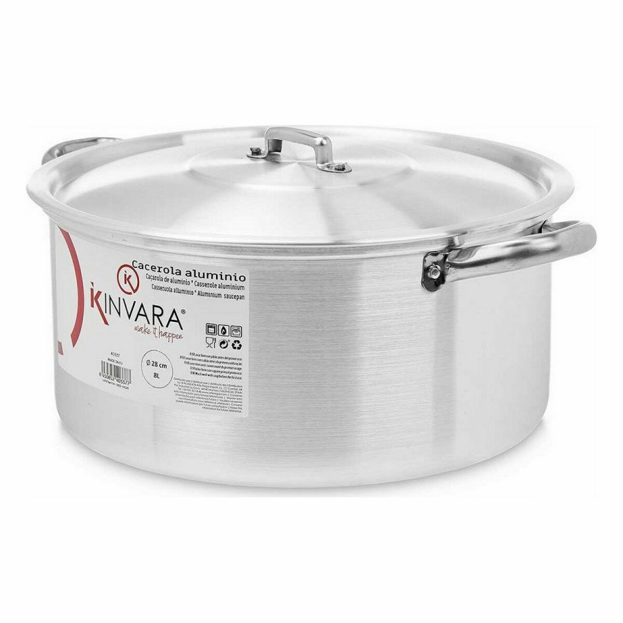 Gryde Med Lg Kinvara 100009 Slvfarvet 8 L (6 enheder) #4