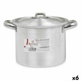 Gryde med lg Kinvara 100031 Slvfarvet Aluminium 23,5 x 15 x 18 cm (6 enheder) #1