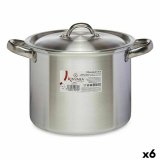 Gryde med lg Kinvara 100033 Slvfarvet Aluminium  20 cm (6 enheder) #1