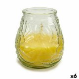 Duftlys Ibergarden CHWJ-9898MT CHWJ-9898MT Gul Gennemsigtig Glas Paraffin Citronela 9 x 10 x 9 cm 9 x 9,5 x 9 cm (6 enheder) #1