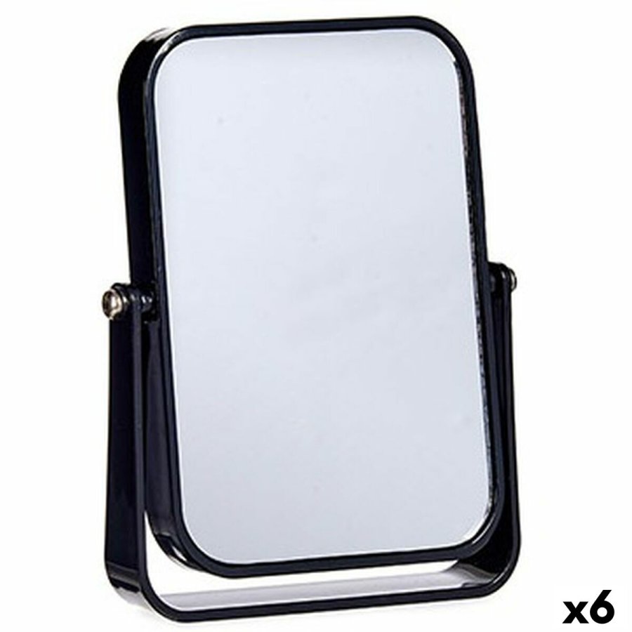 Makeup-Spejl Sort Krystal Plastik 2,5 x 19,5 x 16 cm (6 enheder) #1