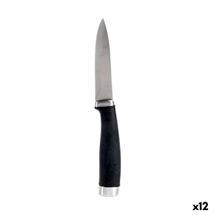Skrllekniv Kinvara KT11-5603-06 Sort Slvfarvet Rustfrit stl Plastik (12 enheder) #1