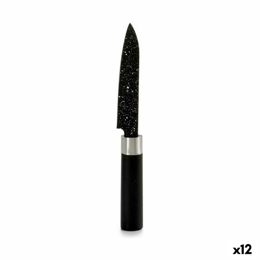 Skrllekniv Kinvara KT11-5604M06 Sort Rustfrit stl Plastik 2,5 x 20,5 x 1,7 cm Marmor (12 enheder) #1