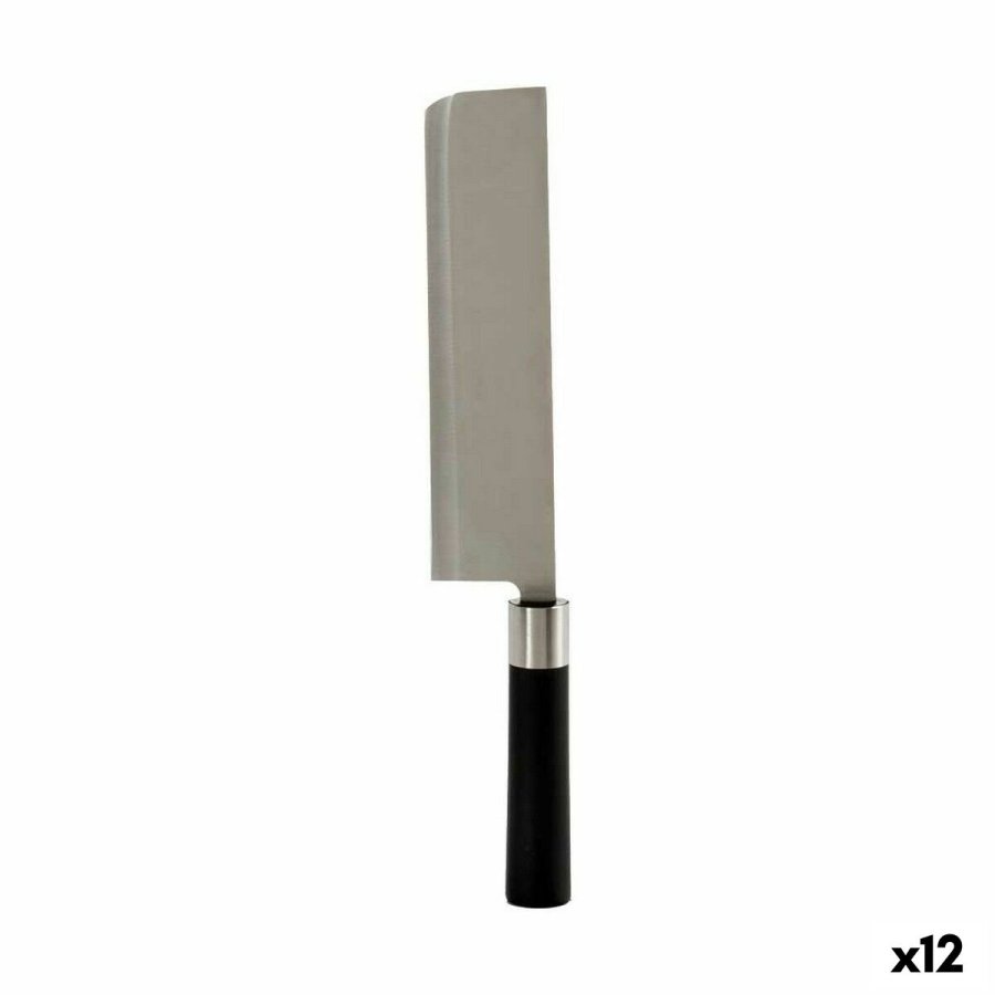 Stor madlavningskniv Kinvara KT11-5604S08 Sort Slvfarvet Rustfrit stl Plastik 5,6 x 2,5 x 33 cm (12 enheder) #1
