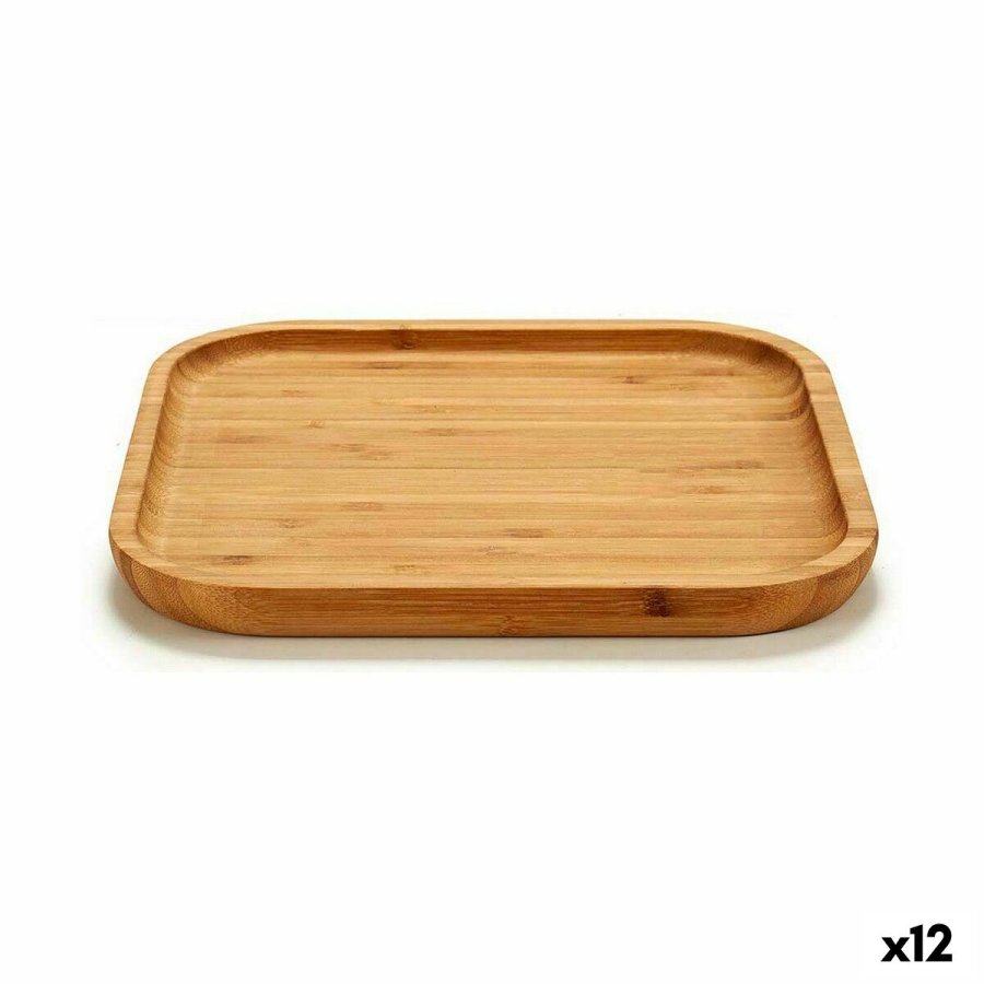 Snack bakke Kinvara JWKW-3710 Brun Firkantet 20 x 1,5 x 20 cm (12 enheder) #1