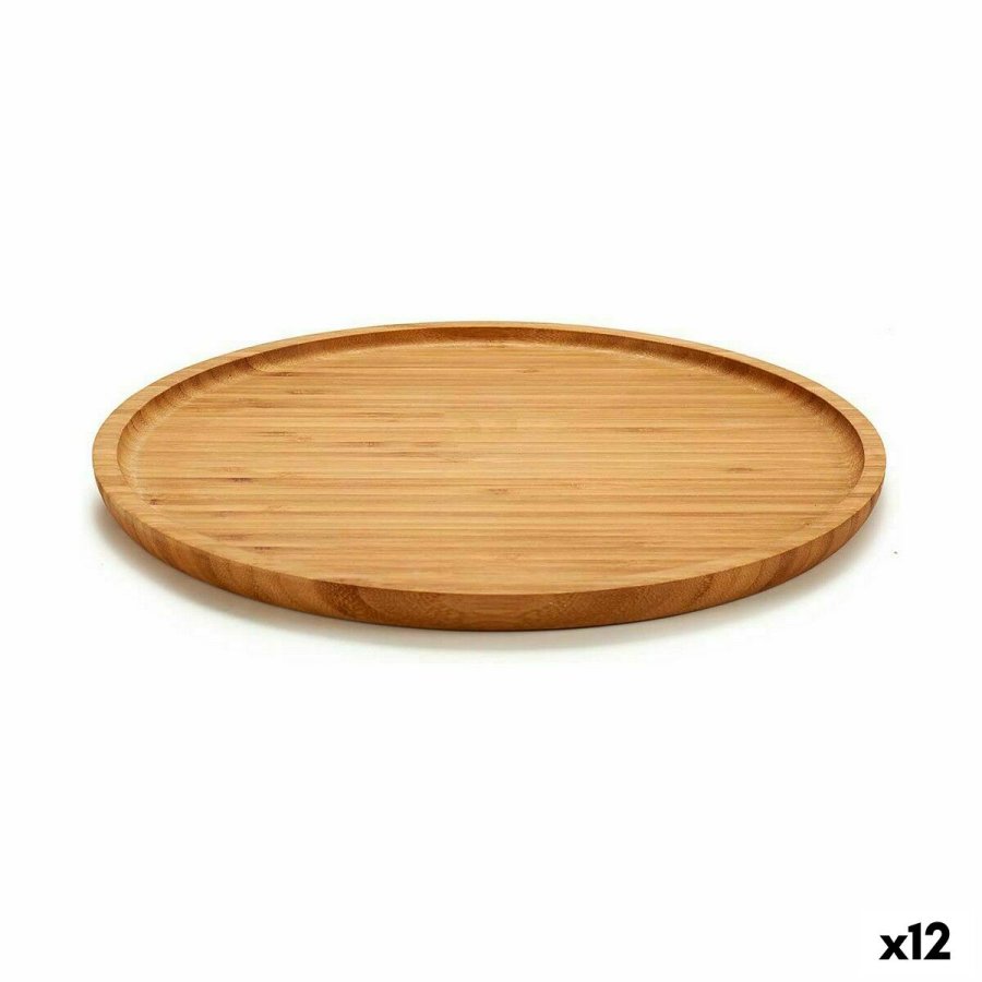 Snack bakke Kinvara JWKW-3711-2 Brun Cirkulr 30 x 1,5 x 30 cm (12 enheder) #1