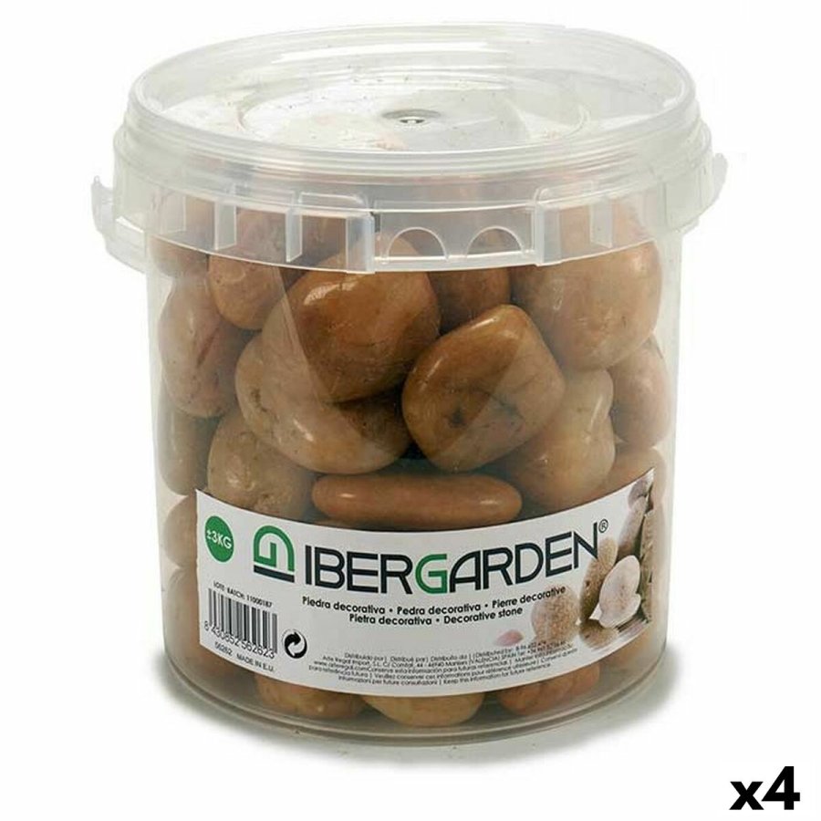 Dekorative sten Ibergarden 3BRG 3BRG Brun Stor 3 Kg (4 enheder) #1