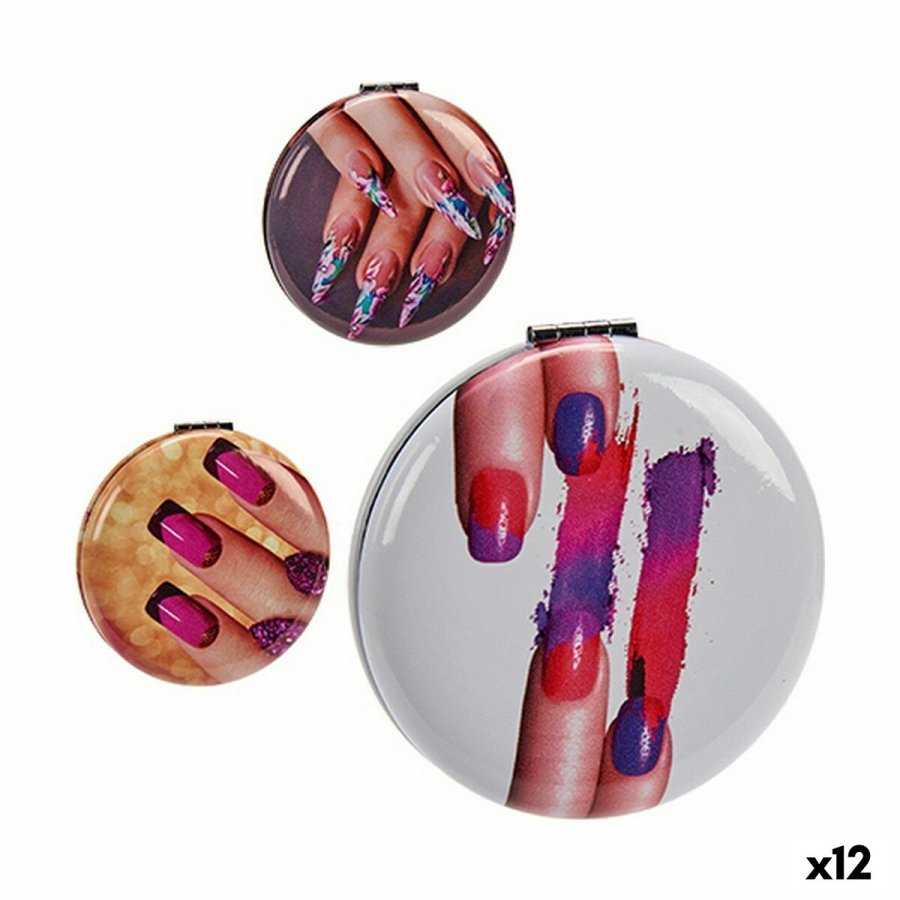 Lommespejl Krystal Plastik 8 x 2,4 x 8 cm (12 enheder) #1