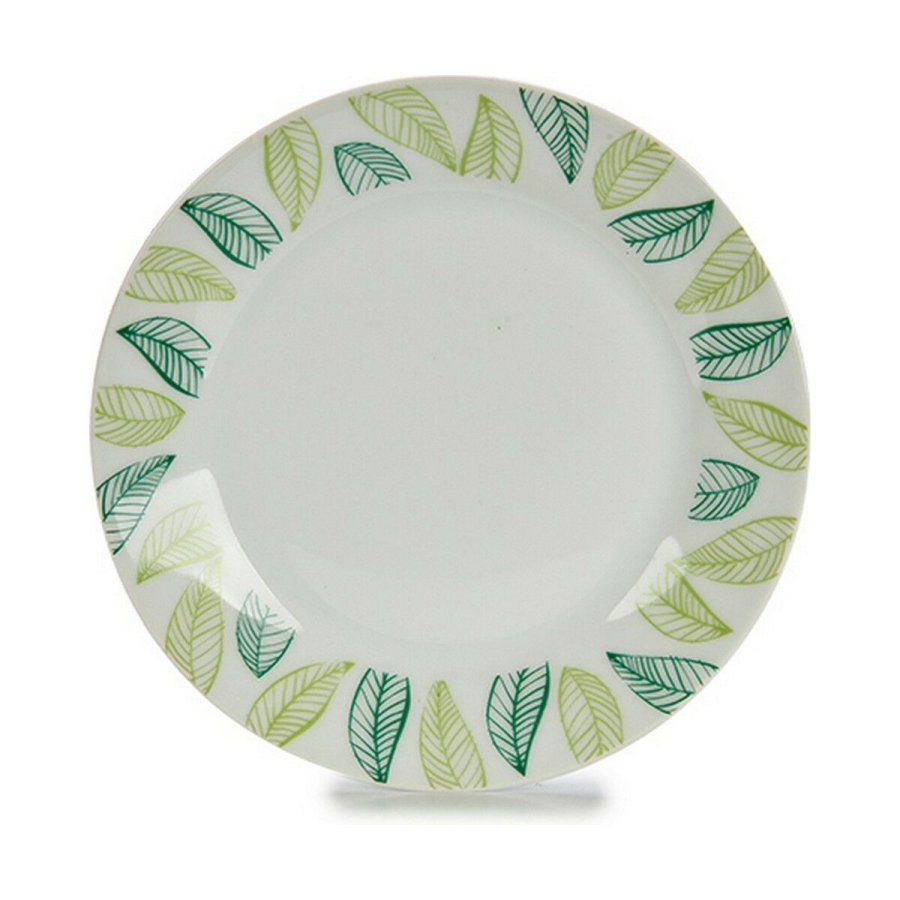 Desserttallerken Ark Hvid Grn  19 cm Porceln (10 enheder) #4