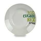 Dyb tallerken Organic Hvid Grn  20,6 cm Porceln (10 enheder) #4