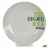 Flad Plade Organic Porceln 24,4 x 2,6 x 24,4 cm (10 enheder) #1