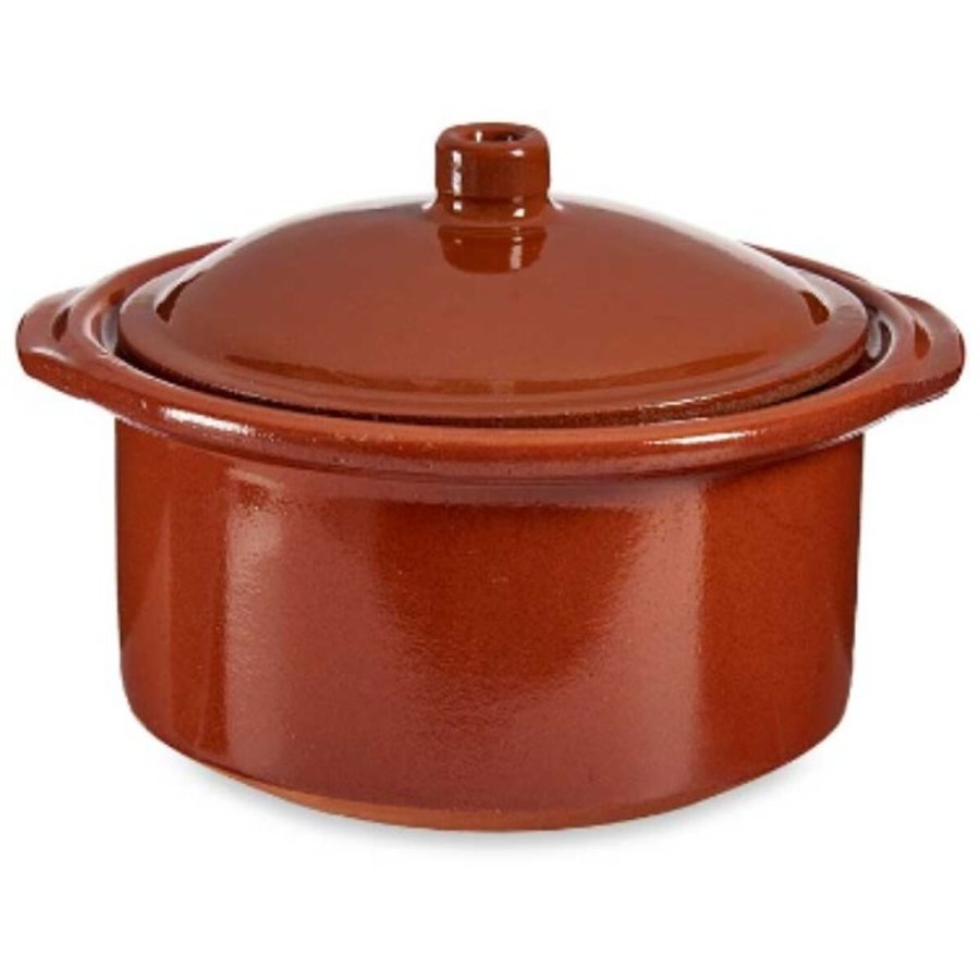 Gryde med lg Bagt ler 1,5 L 22 x 14,5 x 20 cm (4 enheder) #4