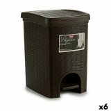 Papirkurv med pedal Stefanplast Elegance Brun Plastik 20 L (6 enheder) #1