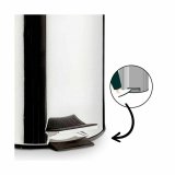 Papirkurv med pedal Slvfarvet Rustfrit stl Plastik 12 L (4 enheder) #9