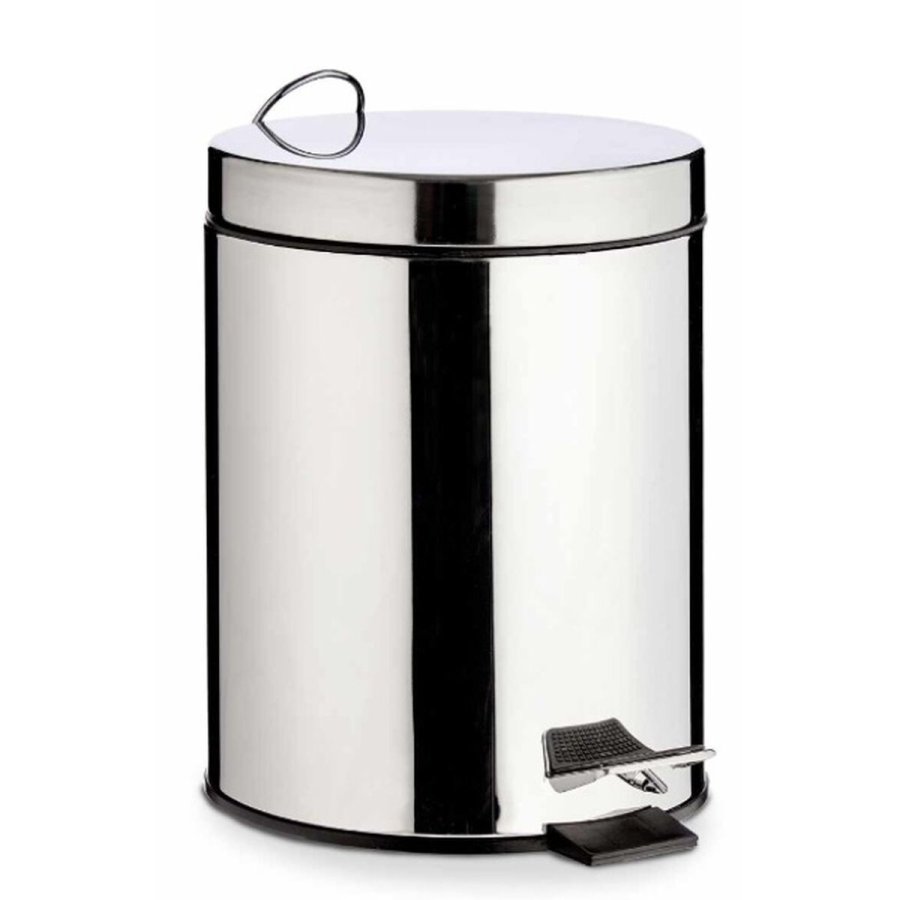 Papirkurv med pedal Slvfarvet Rustfrit stl Plastik 3 L (6 enheder) #17