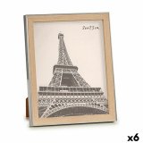 Fotoramme 23 x 27 x 2 cm Slvfarvet Brun Plastik Glas (6 enheder) #1