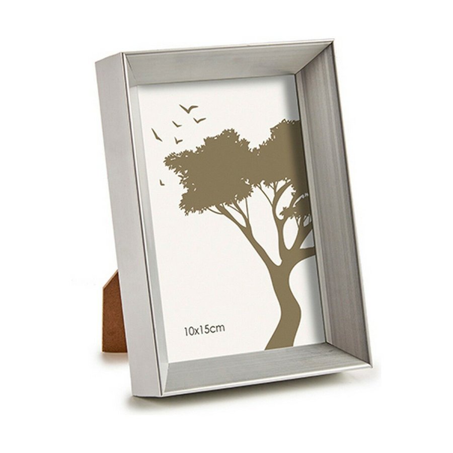Fotoramme 12,5 x 17,3 x 3,5 cm Slvfarvet Plastik Glas (6 enheder) #5