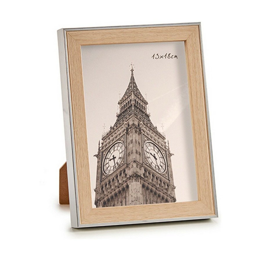 Fotoramme 15,6 x 2 x 20,7 cm Slvfarvet Brun Plastik Glas (6 enheder) #5