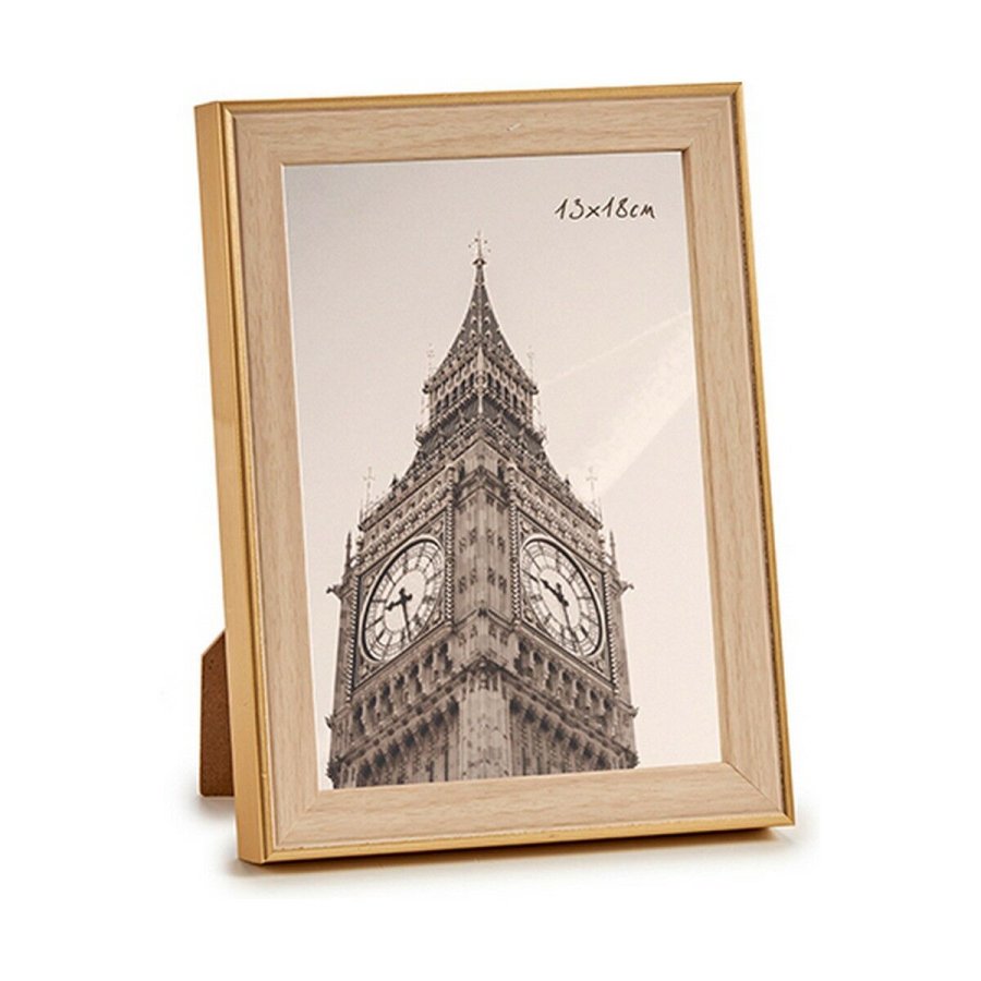Fotoramme 15,6 x 2 x 20,7 cm Gylden Brun Plastik Glas (6 enheder) #5