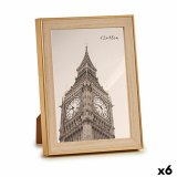 Fotoramme 15,6 x 2 x 20,7 cm Gylden Brun Plastik Glas (6 enheder) #1