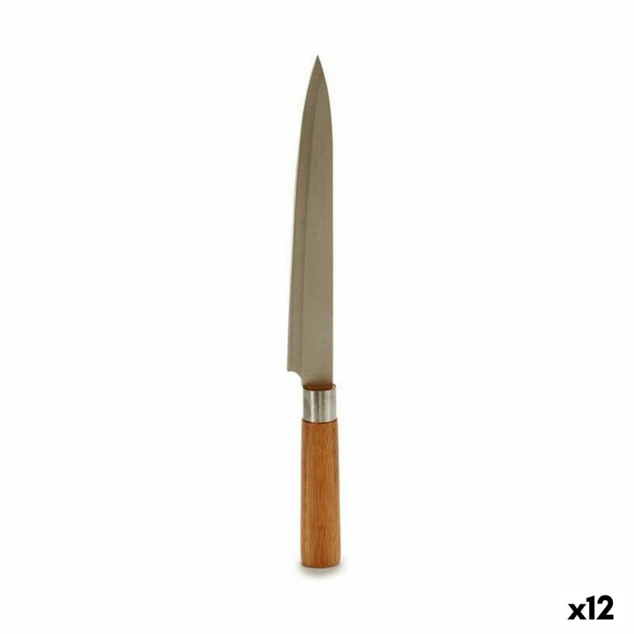 Kkkenkniv Kinvara 43891 Brun Slvfarvet Bambus Rustfrit stl 3 x 33,5 x 2,5 cm (12 enheder) #1