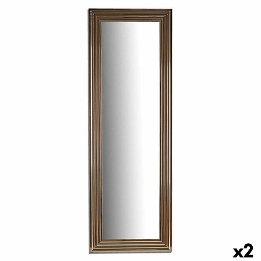 Vgspejl 77503 Gylden Striber 53 x 154,3 x 3 cm Rektangulr (2 enheder) #1